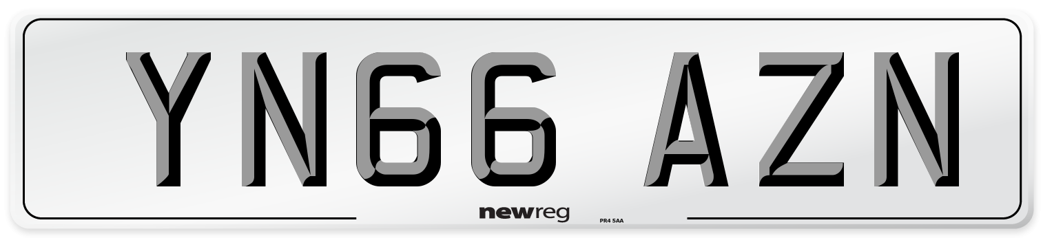 YN66 AZN Number Plate from New Reg
